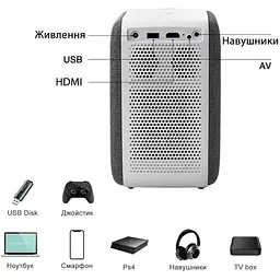 Проєктор TouYinger H6 Pro з яскравим зображенням XPRO (H6 Pro_9150) - мініатюра 2