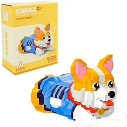 Конструктор Daya Mini Blocks Коргі 806 деталей, міні блоки, фігурка собаки коргі, подарунок для дітей від 8 років - мініатюра 3