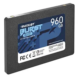 Накопичувач SSD 960GB Patriot Burst Elite 2.5" SATAIII TLC (PBE960GS25SSDR) - мініатюра 5