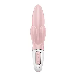 Вібратор-кролик надувний Satisfyer Air Pump Bunny 3, 12 режимів, подвійний відросток