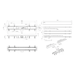 Трап для душу лінійний AM.PM Primeflow Tile 600 мм, універсальний затвор, хром (W02SC-U11-060-04SB) - мініатюра 2