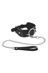 Нашийник з великим кільцем та з повідцем Fetish Tentation Ring and Leash - мініатюра 2