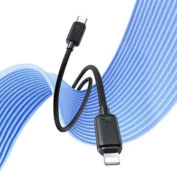 Дріт для зарядки та передачі данних UsamsType-C до Lightning 30W 2м, чорного кольору - мініатюра 3