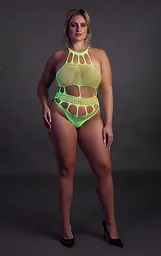 Боді Ouch! Grecian Neckline Neon, XL/XXXXL (зелений) - мініатюра 3