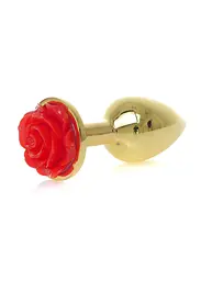 Анальна пробка B - Series HeavyFun Plug-Jewellery Gold, 7 см (червоний)