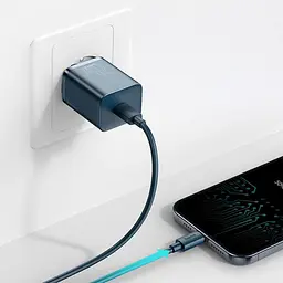 Блок зарядний - адаптер живлення BASEUS Super Si Quick Charger 1 вихід Type-C 20 W (CCSUP-B03) синій - мініатюра 2