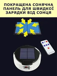 Кемпінгова лампа акумуляторна з пультом — Solar charging lamp HP-2009 - мініатюра 7