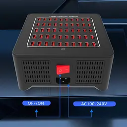Зарядна станція ILEPO багатопортова на 50 USB портів 250 Вт / мережевий мультизарядний пристрій (19015) - мініатюра 7