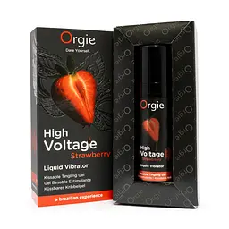 Жидкий вибратор Orgie High Voltage – Strawberry, 15 мл (клубника) - миниатюра 3