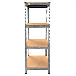 Металевий стелаж Emby Light Series (розмір 1500х450x450мм) 4 полиці ДСП до 100кг Оцинкований - мініатюра 3