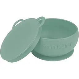 Тарілка з кришкою на присосці MinikOiOi Bowly River Green глибока (101080007) - мініатюра 2