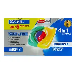 Капсули для прання Wash&Free 35 шт. - мініатюра 2