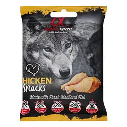 Напіввологі ласощі для собак Alpha Spirit Snacks Chicken, кубики з куркою, 50 г - мініатюра 2