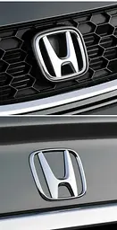 Емблема решітки задня для Honda Хром 92х75 мм Пластик (на скотчі та 2 вусики по центру) (Завод) - мініатюра 3
