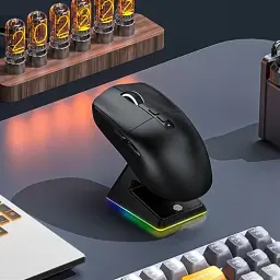 ATTACK SHARK X6 Black + Зарядна станція RGB | Сенсор PAW3395 | 65 годин акум - мініатюра 6