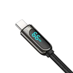 USB кабель Baseus Display Fast Charging Data Cable USB to Type-C 66W 1m чорний CASX020001 - мініатюра 5