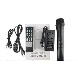 Акумуляторна акустична система XPRO Q85 колонка валіза 80Вт 8 дюймів USB SD FM радіо Bluetooth 1 радіомікрофон ДУ - мініатюра 5