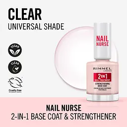 Зміцнювач для нігтів Rimmel Nail Nurse 2 in 1 догляд + покриття 12 мл - мініатюра 3