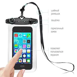 Чохол до мобільного телефона ColorWay Waterproof Universal Transparent (CW-CWP01US/57134) - мініатюра 9