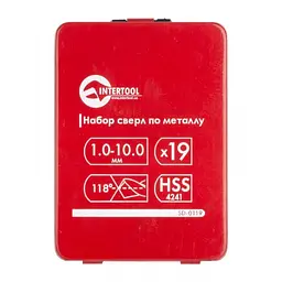 Набір скинув за металом HS 19 шт INTERTOOL з швидкорізаючої сталі - мініатюра 7