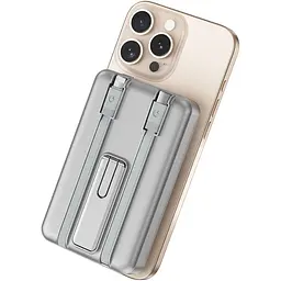 Зовнішній акумулятор WiWU Elite Wi-P056 10000mAh 22.5W Silver (6977703652390) [161281] - мініатюра 6
