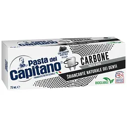 Зубна паста Pasta del Capitano Carbone з активованим вугіллям 75 мл (8002140032219)