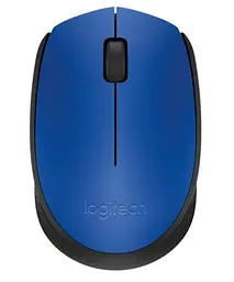 Миша бездротова Logitech M171, Blue/Black, USB (2.4 GHz), 1000 dpi, 3 кнопки, 1xAA (910-004640)