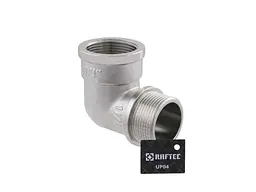 Кут RAFTEC 1 1/4" латунь, ЗВ, DN32, нікель, UP04 - мініатюра 3