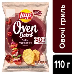 Чипси Lays Oven Baked зі смаком овочів гриль 110 г (944159) - мініатюра 3