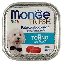 Вологий корм Monge Dog Fresh з тунцем, 100 г - мініатюра 2