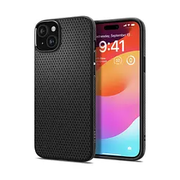 Чехол Spigen Liquid Air для iPhone 15 Plus Matte Black (ACS06650) + защитное стекло - мініатюра 12