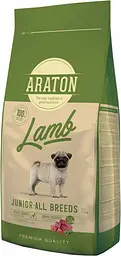 Повноцінний Сухий корм для молодих собак з ягнятинкою та рисом ARATON LAMB Junior All Breeds 15 кг