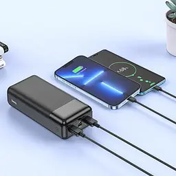 Універсальна мобільна батарея Power Bank Hoco J72B 30000 mAh (Чорний) - мініатюра 5