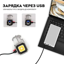 Ліхтар акумуляторний Mission Led Signal 500 mAh з викруткою та червоним світінням - мініатюра 6