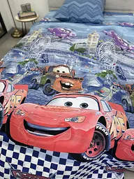 Дитячий комплект постільної білизни Ecotton полуторний 147х210 см синій Тачки (23225) - мініатюра 5