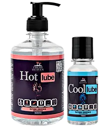 Iнтим-змазка Fresh Heaven зігріваюча Hot Lube 500ml та охолоджуюча Сool Lube 100ml 