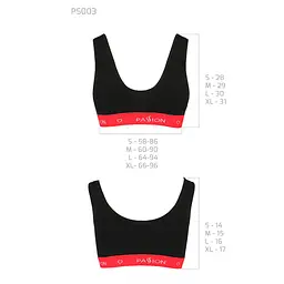 Спортивний топ на широких бретелях Passion PS003 TOP M, black - мініатюра 6