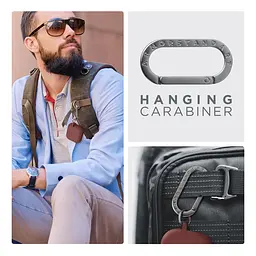 Силіконовий чохол для навушників Apple AirPods 4, Hang Case, коричневий, ультратонкий захисний кейс товщиною 2 мм, захист від подряпин, пилу та ударів, компактний, з карабіном для кріплення, ArmorStandart (ARM81294) - мініатюра 6