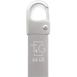 Флеш накопичувач USB 64Gb T&G Metal TG027 сріблястий USB 2.0 (TG027-64G)