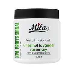 Альгінатна маска Каштан, лаванда, розмарин MASK CLASSIC RELAXING POWDER Mila Perfect 200 г