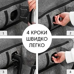 Надувне крісло Wall Sticker SW-00002292 сіре - мініатюра 8