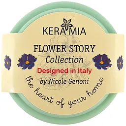 Чашка Keramia Flower story із силіконовою кришкою 440 мл бірюзова (21-279-124) - мініатюра 5
