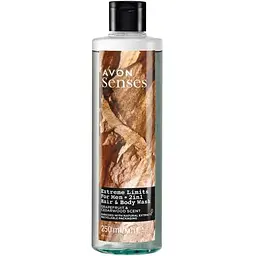 Шампунь-гель для душу Avon для чоловіків Екстремальний заряд SENSES 250 мл
