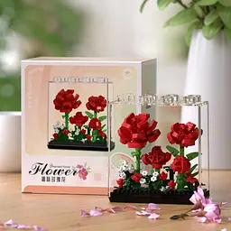 Дитячий конструктор Bambi Ornament Flower 7376 у колбі, 308 деталей - мініатюра 2