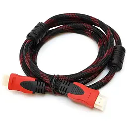 Кабель HDMI-HDMI 1.5 метра для під'єднання DVD-плеєрів супутникових ресиверів ігрових приставок і комп'ютерів