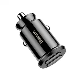 Автомобільний зарядний пристрій Baseus Grain C Dual USB 5V 3.1A (CCALL-ML01) Black [59109] - мініатюра 4