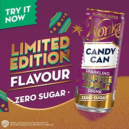 Напій Candy Can Wonka лімітована колекція зі смаком карамельного яблука без цукру 330 мл - мініатюра 2