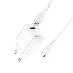 Зарядний комплект Hoco C98A Type-C cable Proton 1 USB 18W білий - мініатюра 4