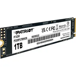 SSD накопичувач PATRIOT P320 1 TB (P320P1TBM28) - мініатюра 2