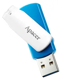 Flash Drive Apacer AH357 128GB USB 3.2 (AP128GAH357U-1) Blue/White - мініатюра 3